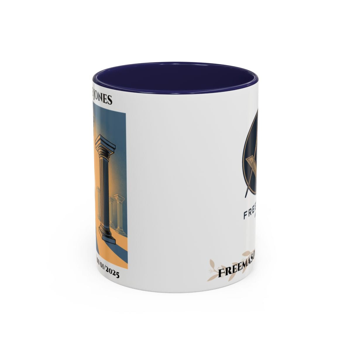 Premium Personalised Freemason Colour Rim Mug - Third Degree - Master Mason - Raised - Masonic Mugs