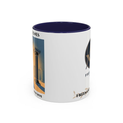 Premium Personalised Freemason Colour Rim Mug - Third Degree - Master Mason - Raised - Masonic Mugs