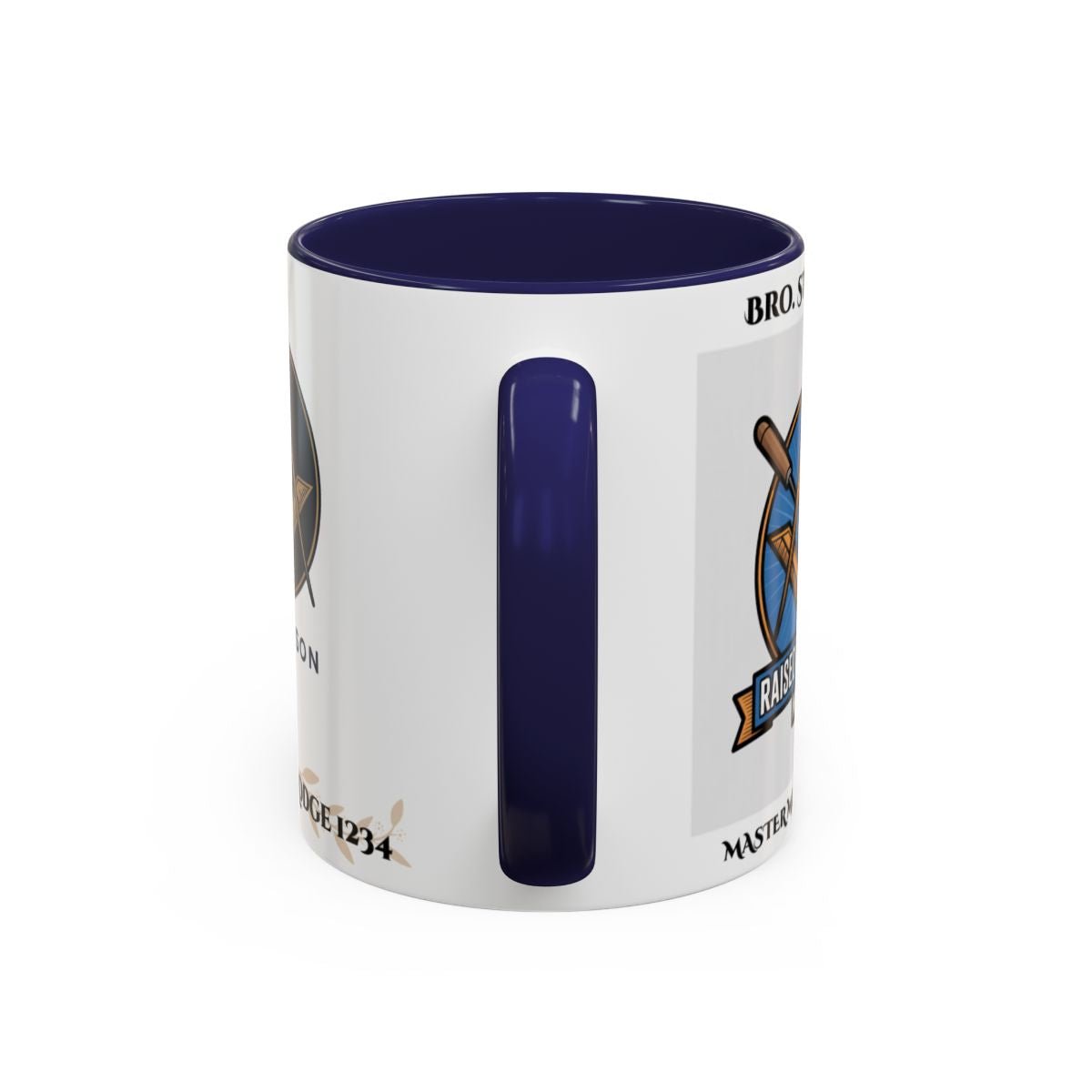 Premium Personalised Freemason Colour Rim Mug - Third Degree - Master Mason - Raised and Ready - Masonic Mugs