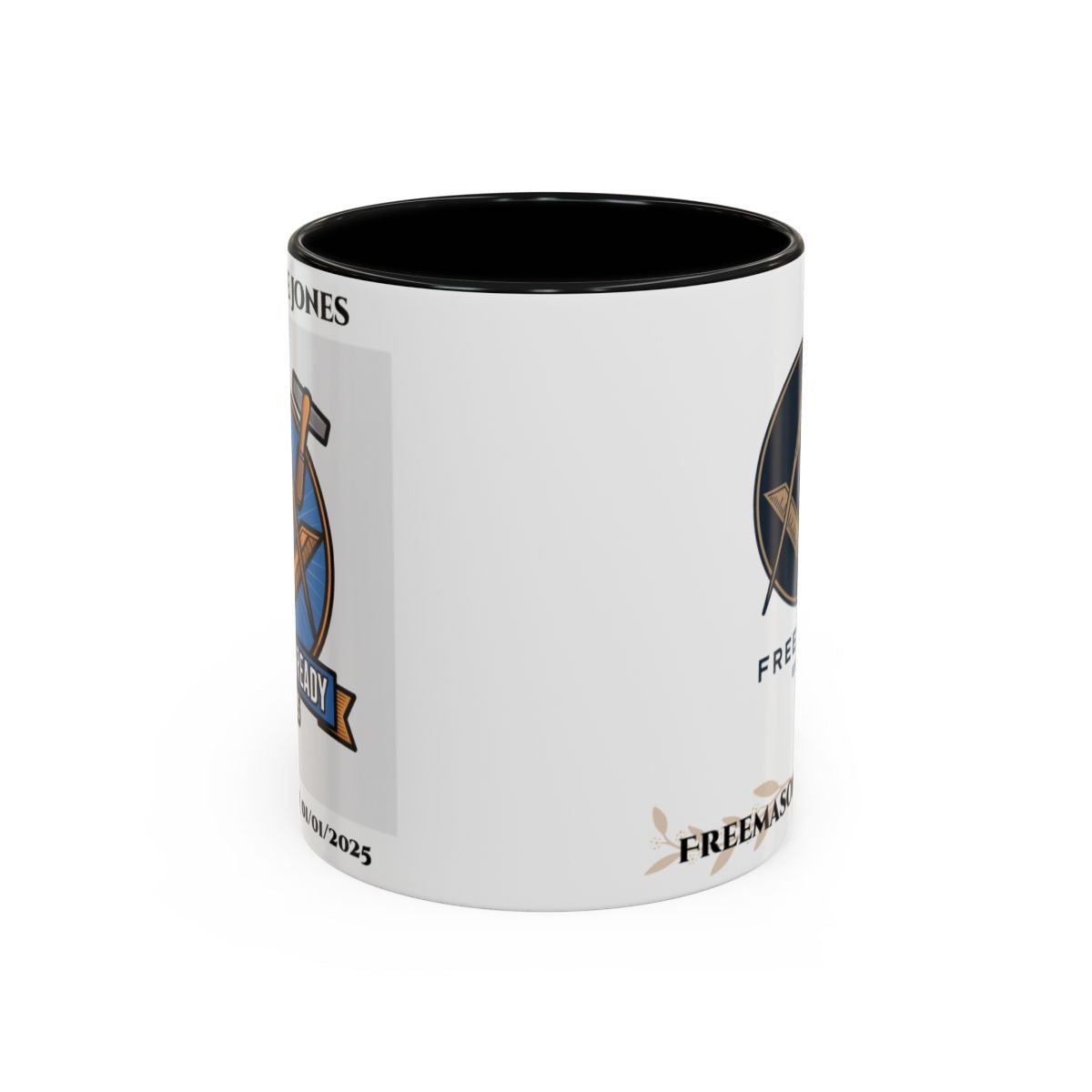 Premium Personalised Freemason Colour Rim Mug - Third Degree - Master Mason - Raised and Ready - Masonic Mugs