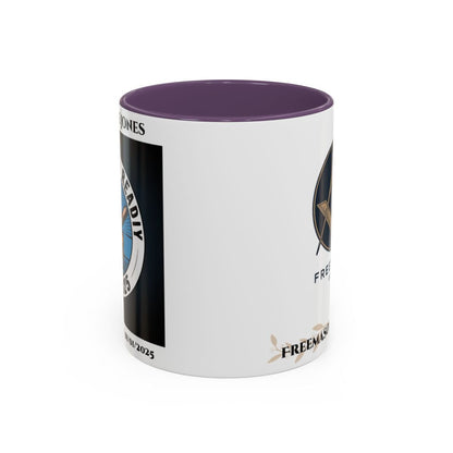 Premium Personalised Freemason Colour Rim Mug - Third Degree - Master Mason - Raised and Ready - Masonic Mugs