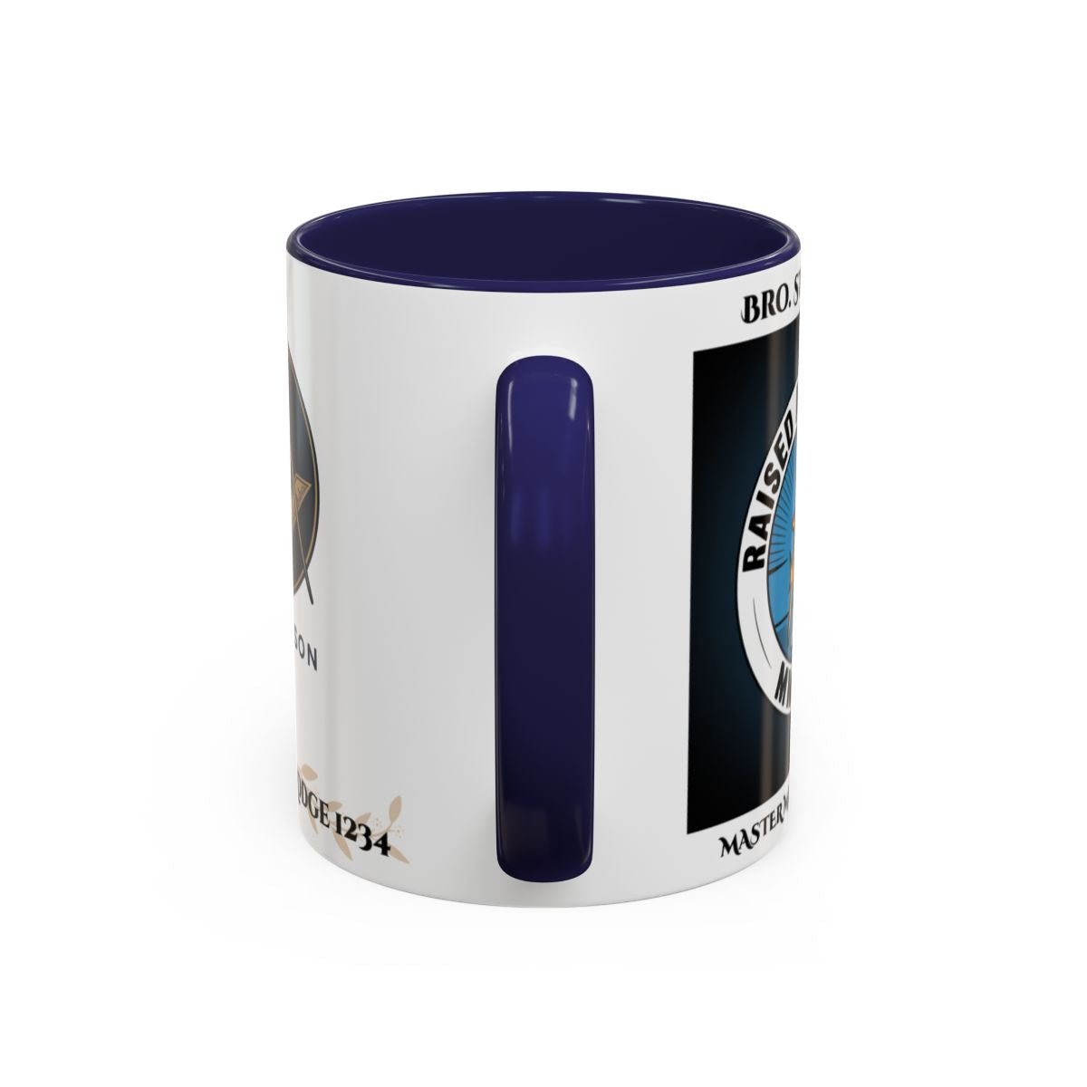 Premium Personalised Freemason Colour Rim Mug - Third Degree - Master Mason - Raised and Ready - Masonic Mugs
