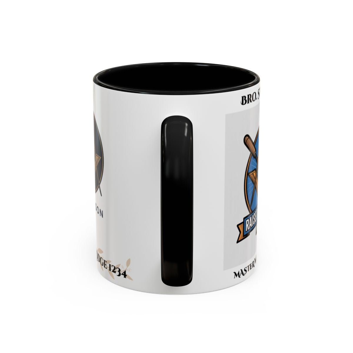Premium Personalised Freemason Colour Rim Mug - Third Degree - Master Mason - Raised and Ready - Masonic Mugs