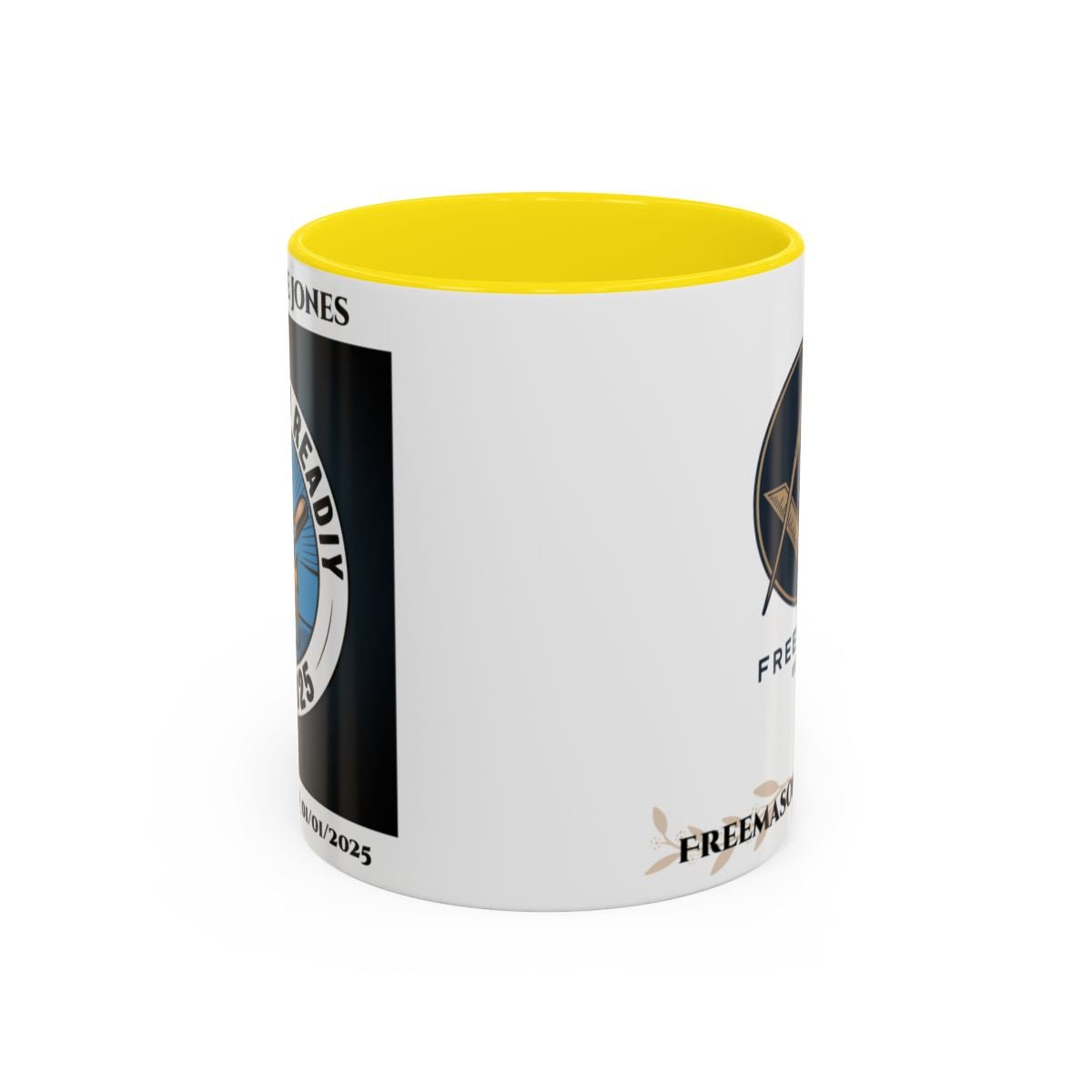 Premium Personalised Freemason Colour Rim Mug - Third Degree - Master Mason - Raised and Ready - Masonic Mugs