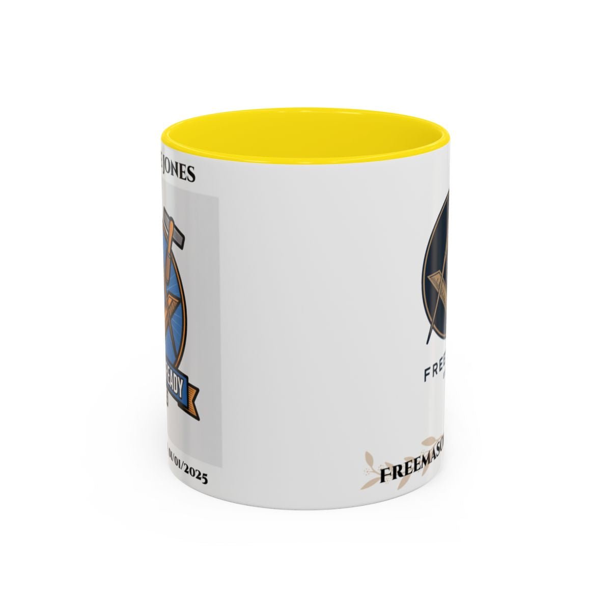 Premium Personalised Freemason Colour Rim Mug - Third Degree - Master Mason - Raised and Ready - Masonic Mugs