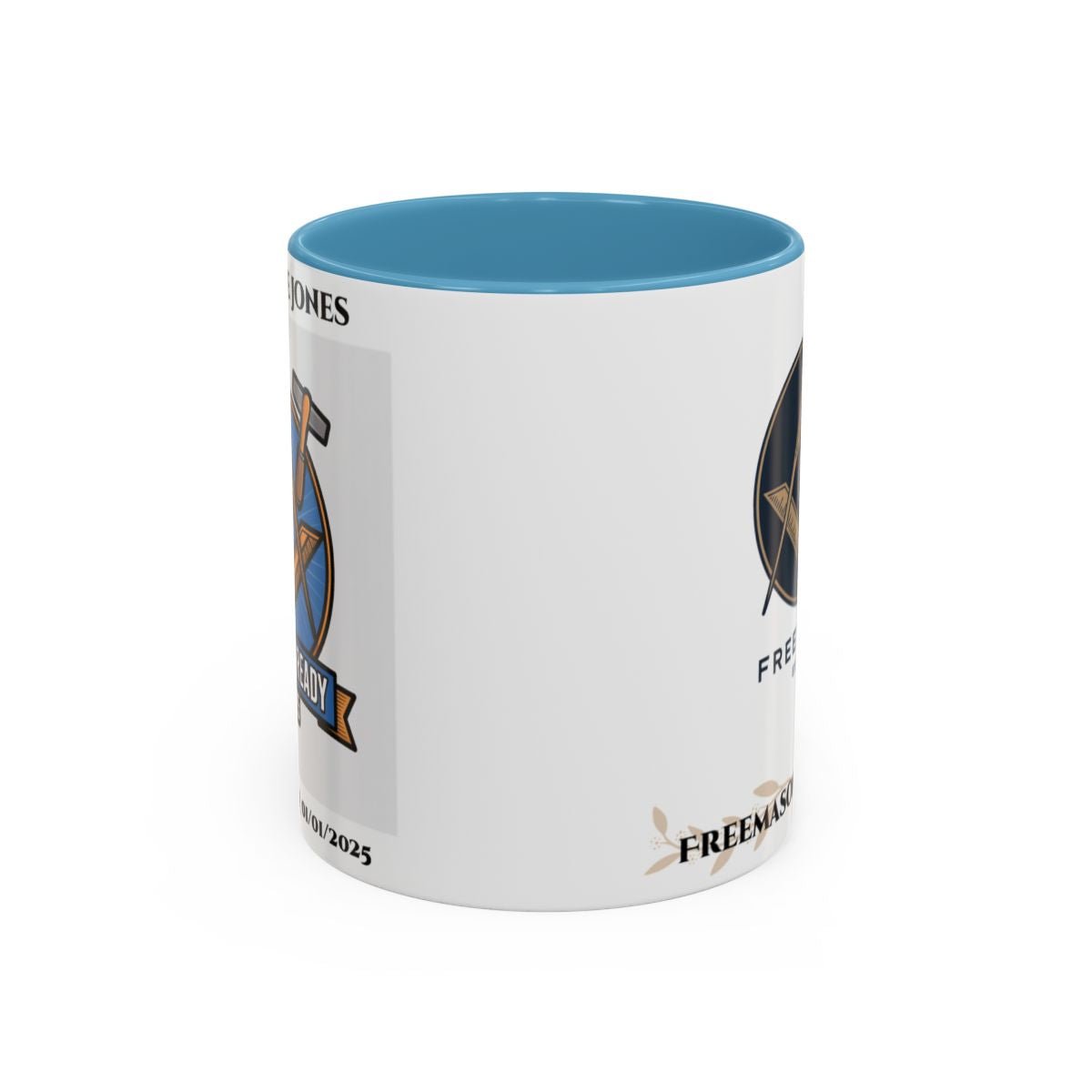Premium Personalised Freemason Colour Rim Mug - Third Degree - Master Mason - Raised and Ready - Masonic Mugs