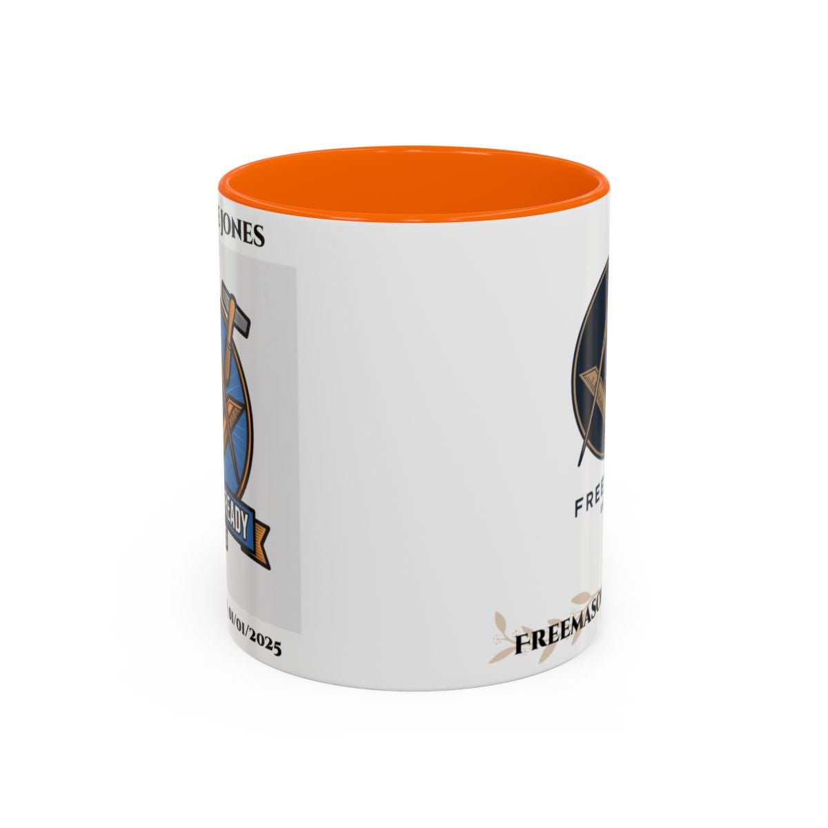 Premium Personalised Freemason Colour Rim Mug - Third Degree - Master Mason - Raised and Ready - Masonic Mugs