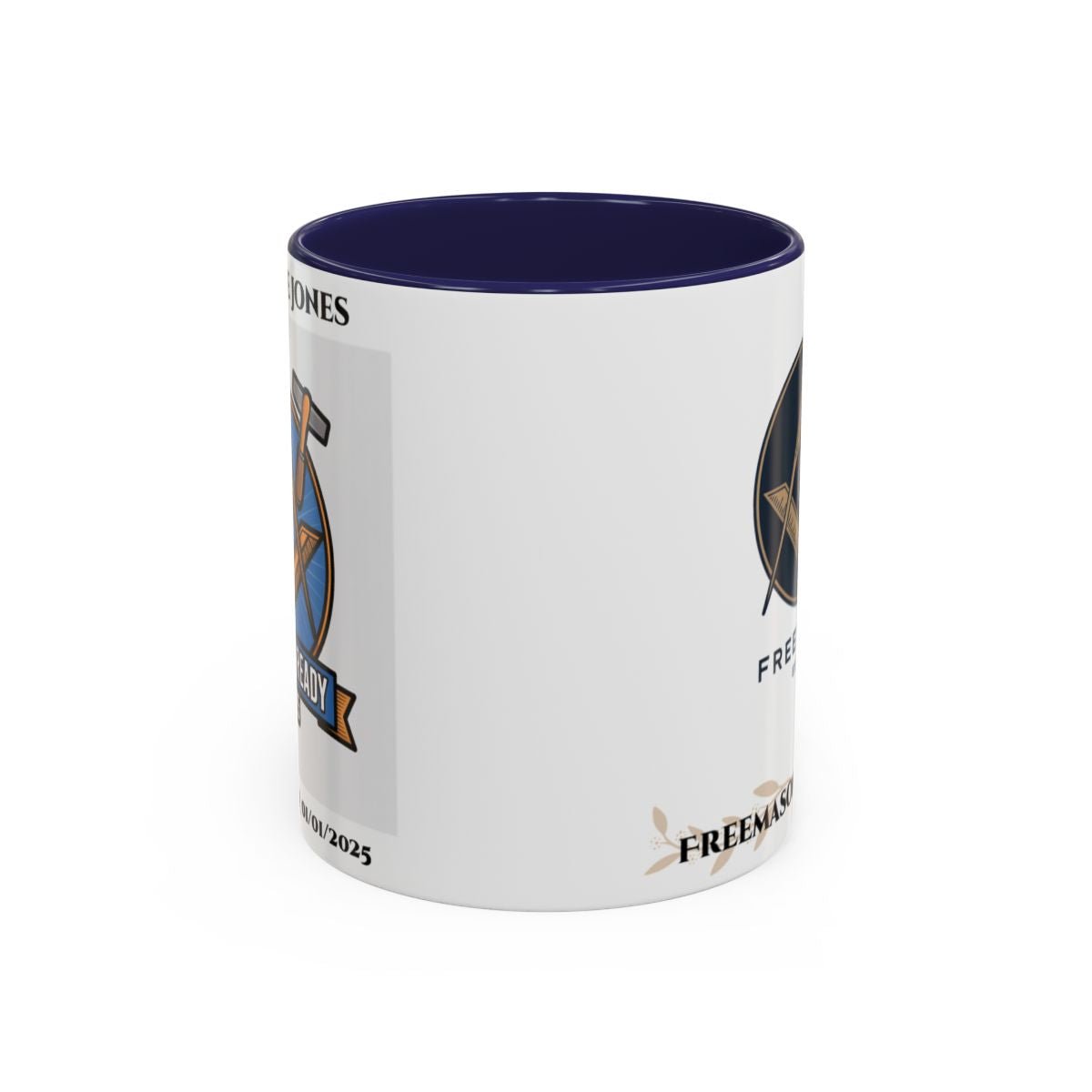 Premium Personalised Freemason Colour Rim Mug - Third Degree - Master Mason - Raised and Ready - Masonic Mugs