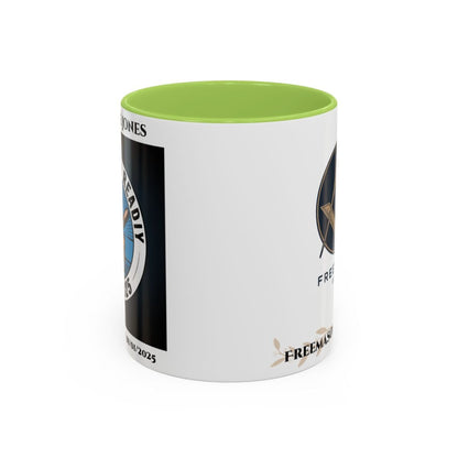 Premium Personalised Freemason Colour Rim Mug - Third Degree - Master Mason - Raised and Ready - Masonic Mugs