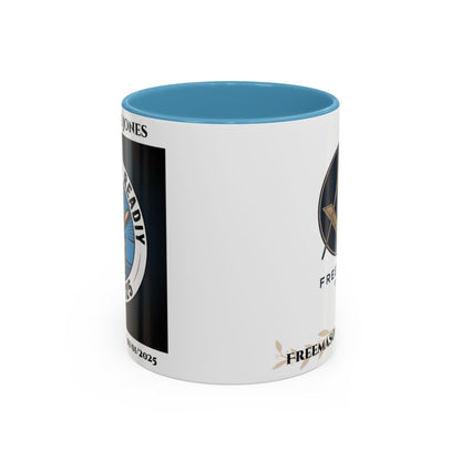 Premium Personalised Freemason Colour Rim Mug - Third Degree - Master Mason - Raised and Ready - Masonic Mugs