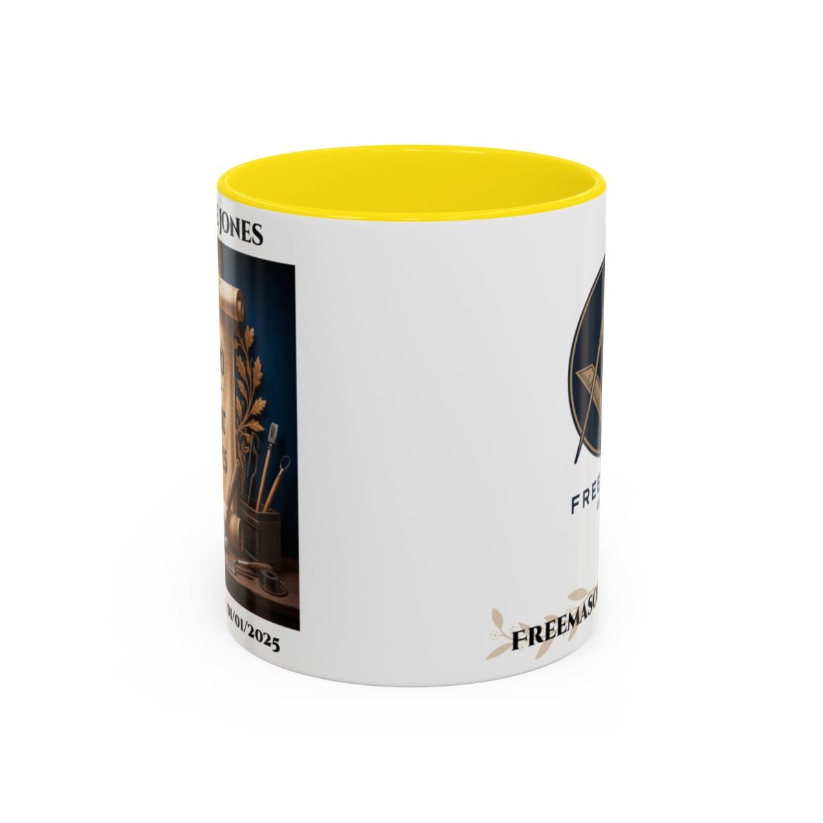 Premium Personalised Freemason Colour Rim Mug - Third Degree - Master Mason - Raised in Honour - Masonic Mugs