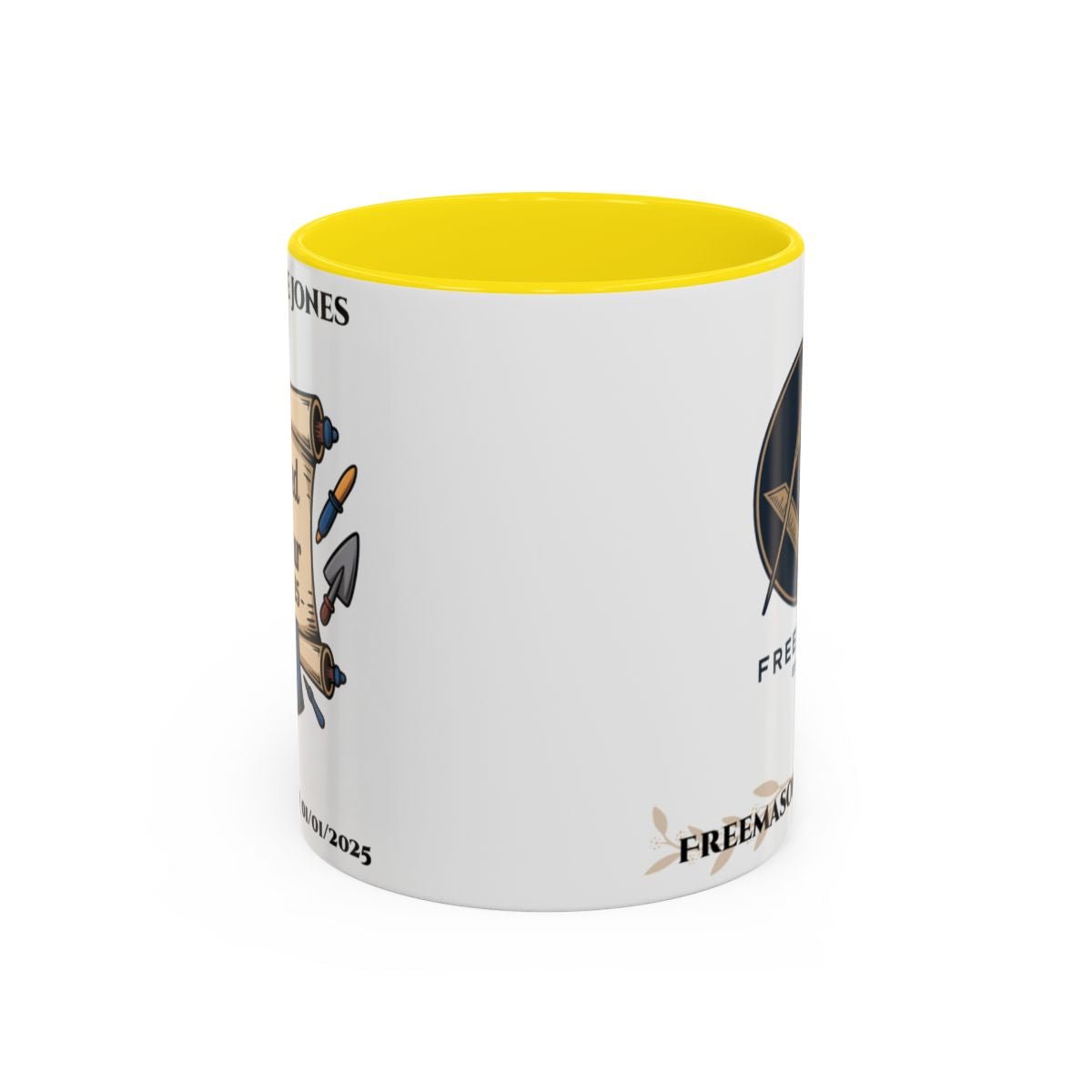Premium Personalised Freemason Colour Rim Mug - Third Degree - Master Mason - Raised in Honour - Masonic Mugs