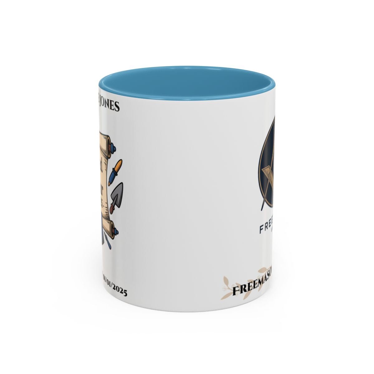 Premium Personalised Freemason Colour Rim Mug - Third Degree - Master Mason - Raised in Honour - Masonic Mugs