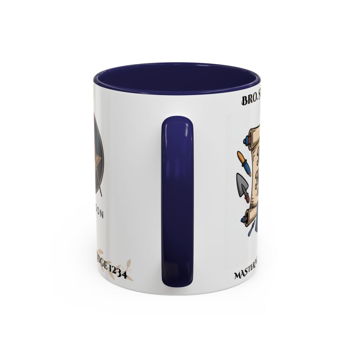 Premium Personalised Freemason Colour Rim Mug - Third Degree - Master Mason - Raised in Honour - Masonic Mugs
