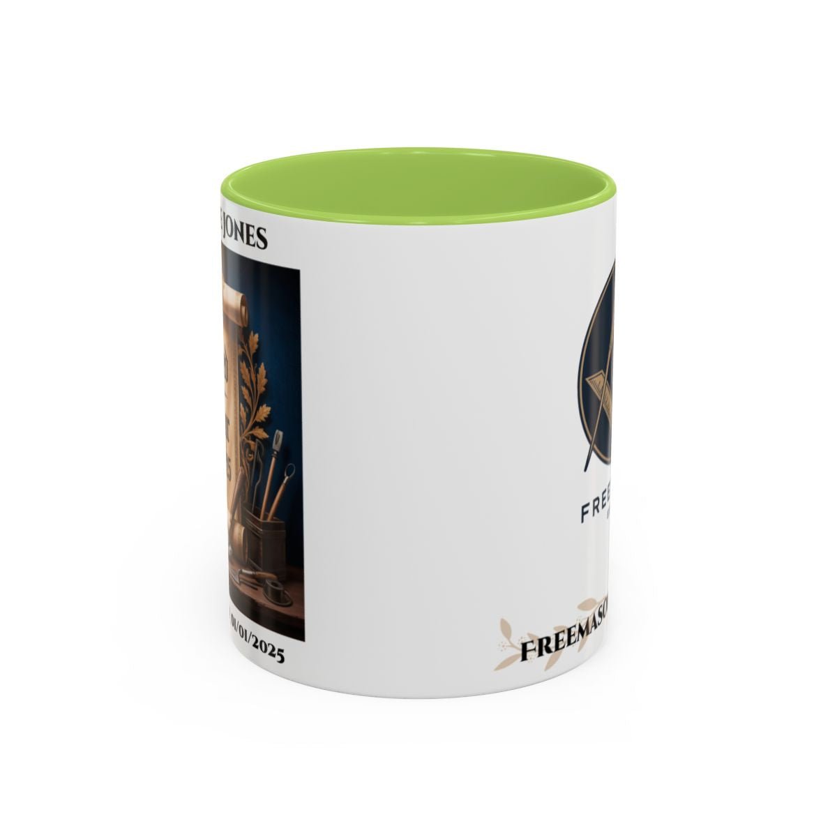 Premium Personalised Freemason Colour Rim Mug - Third Degree - Master Mason - Raised in Honour - Masonic Mugs