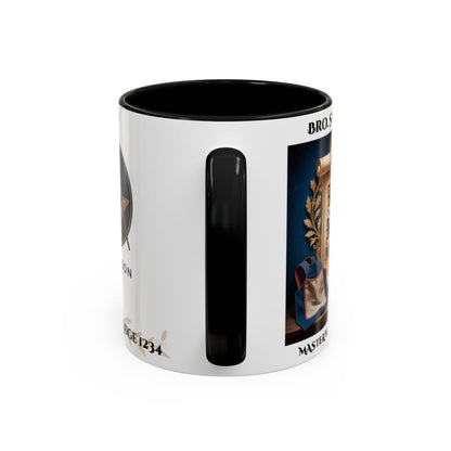Premium Personalised Freemason Colour Rim Mug - Third Degree - Master Mason - Raised in Honour - Masonic Mugs