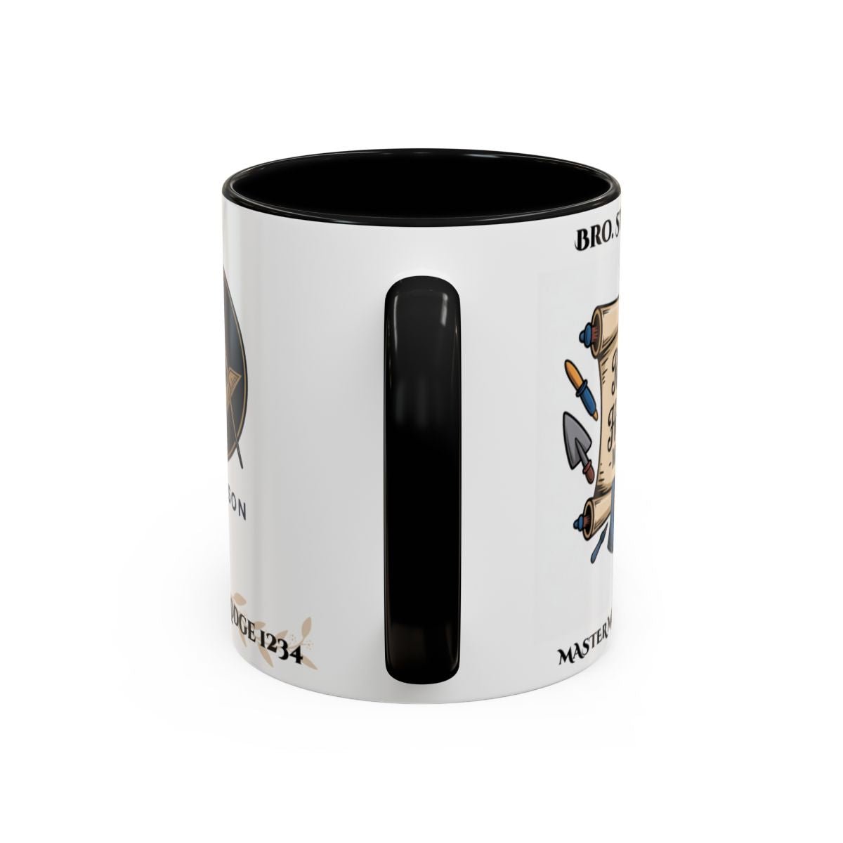 Premium Personalised Freemason Colour Rim Mug - Third Degree - Master Mason - Raised in Honour - Masonic Mugs