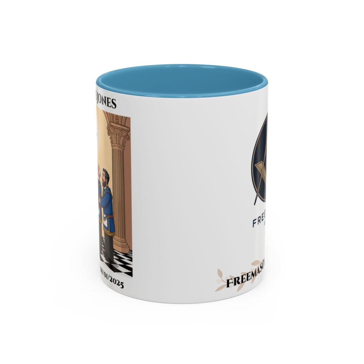 Premium Personalised Freemason Colour Rim Mug - Third Degree - Master Mason - Raised to the sublime degree - Masonic Mugs