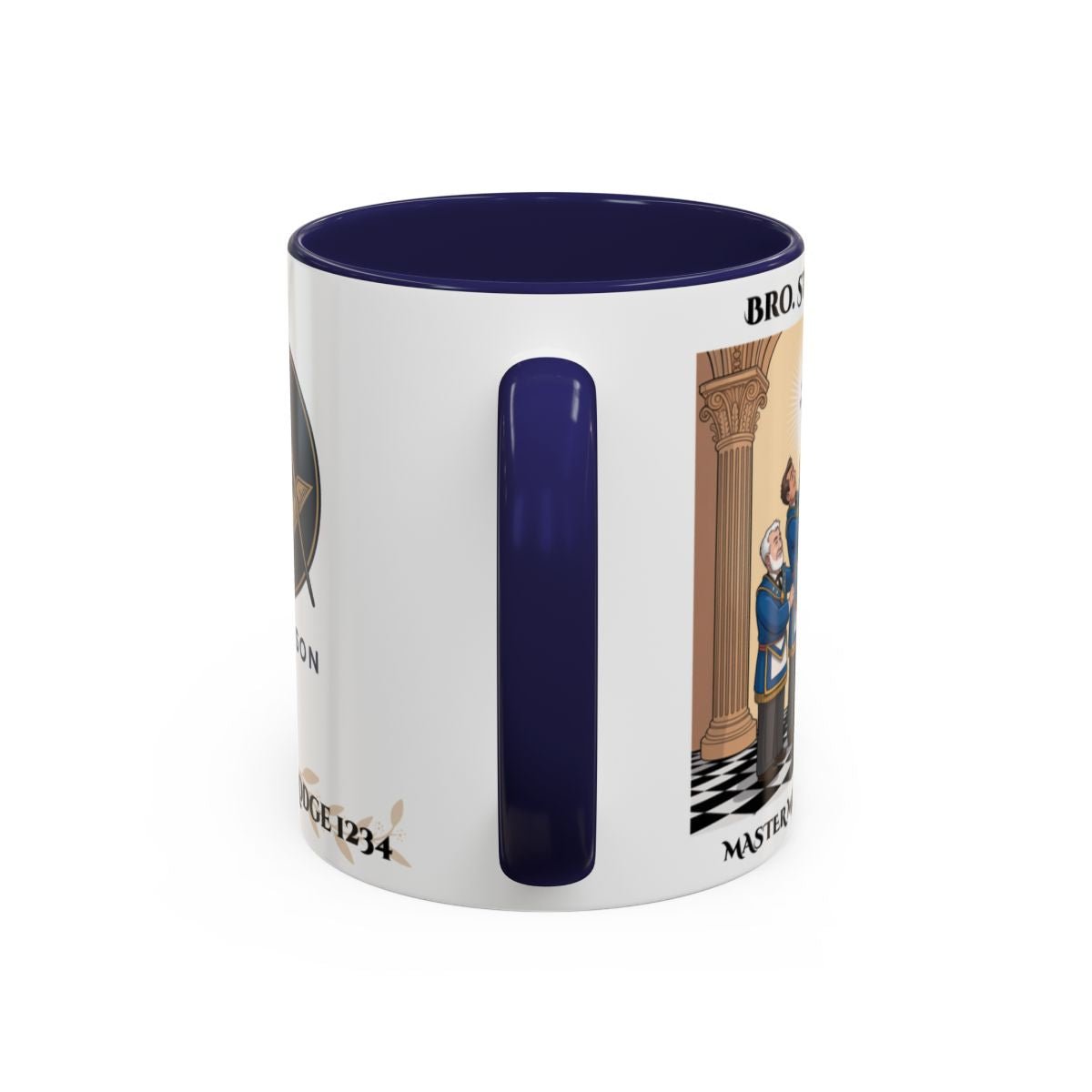 Premium Personalised Freemason Colour Rim Mug - Third Degree - Master Mason - Raised to the sublime degree - Masonic Mugs