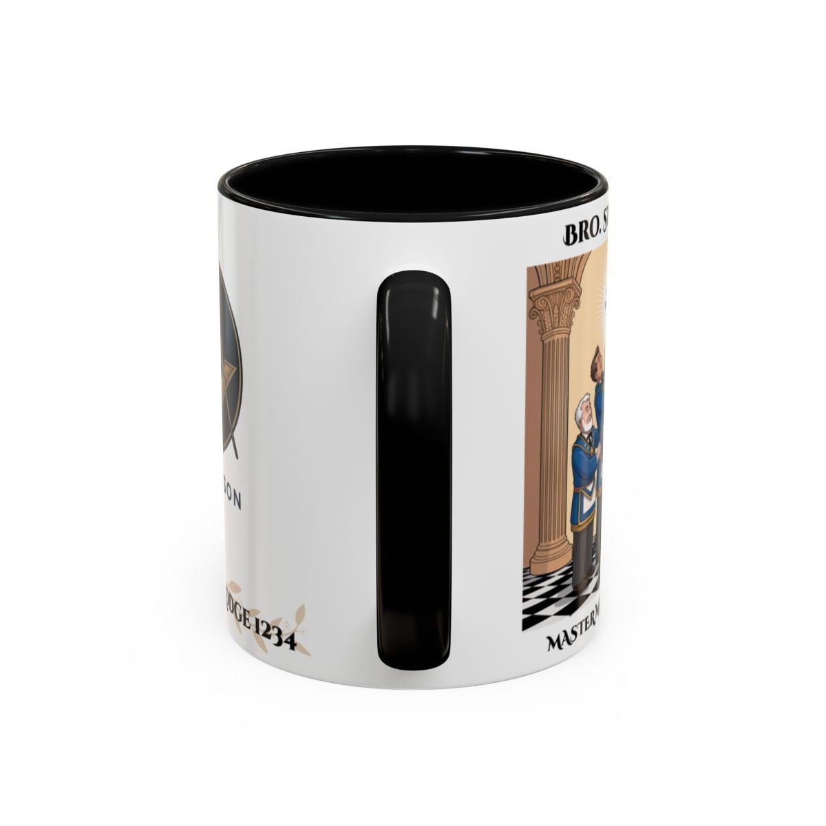 Premium Personalised Freemason Colour Rim Mug - Third Degree - Master Mason - Raised to the sublime degree - Masonic Mugs