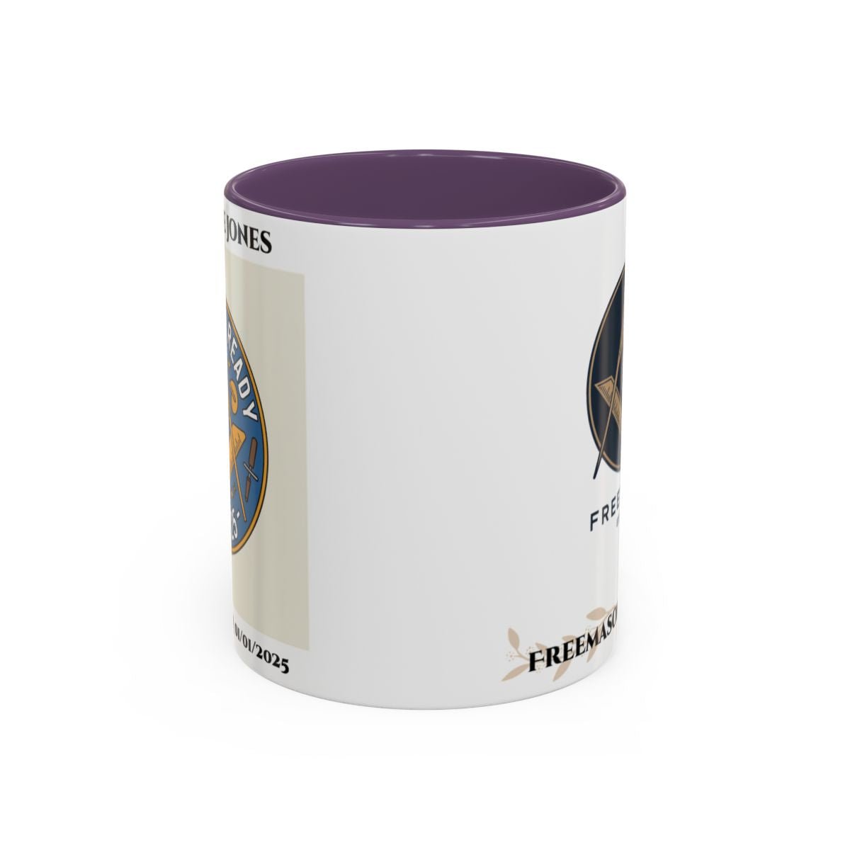 Premium Personalised Freemason Colour Rim Mug - Third Degree - Master Mason - Rasied and Ready - Masonic Mugs