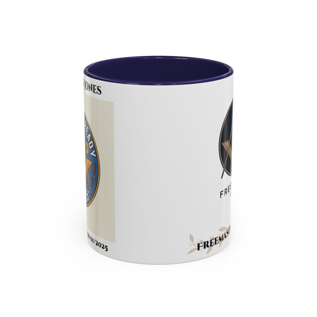 Premium Personalised Freemason Colour Rim Mug - Third Degree - Master Mason - Rasied and Ready - Masonic Mugs