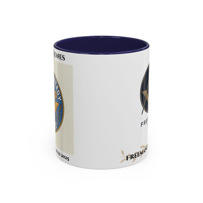 Premium Personalised Freemason Colour Rim Mug - Third Degree - Master Mason - Rasied and Ready - Masonic Mugs