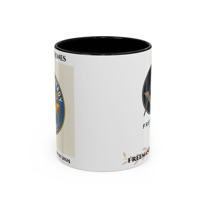 Premium Personalised Freemason Colour Rim Mug - Third Degree - Master Mason - Rasied and Ready - Masonic Mugs