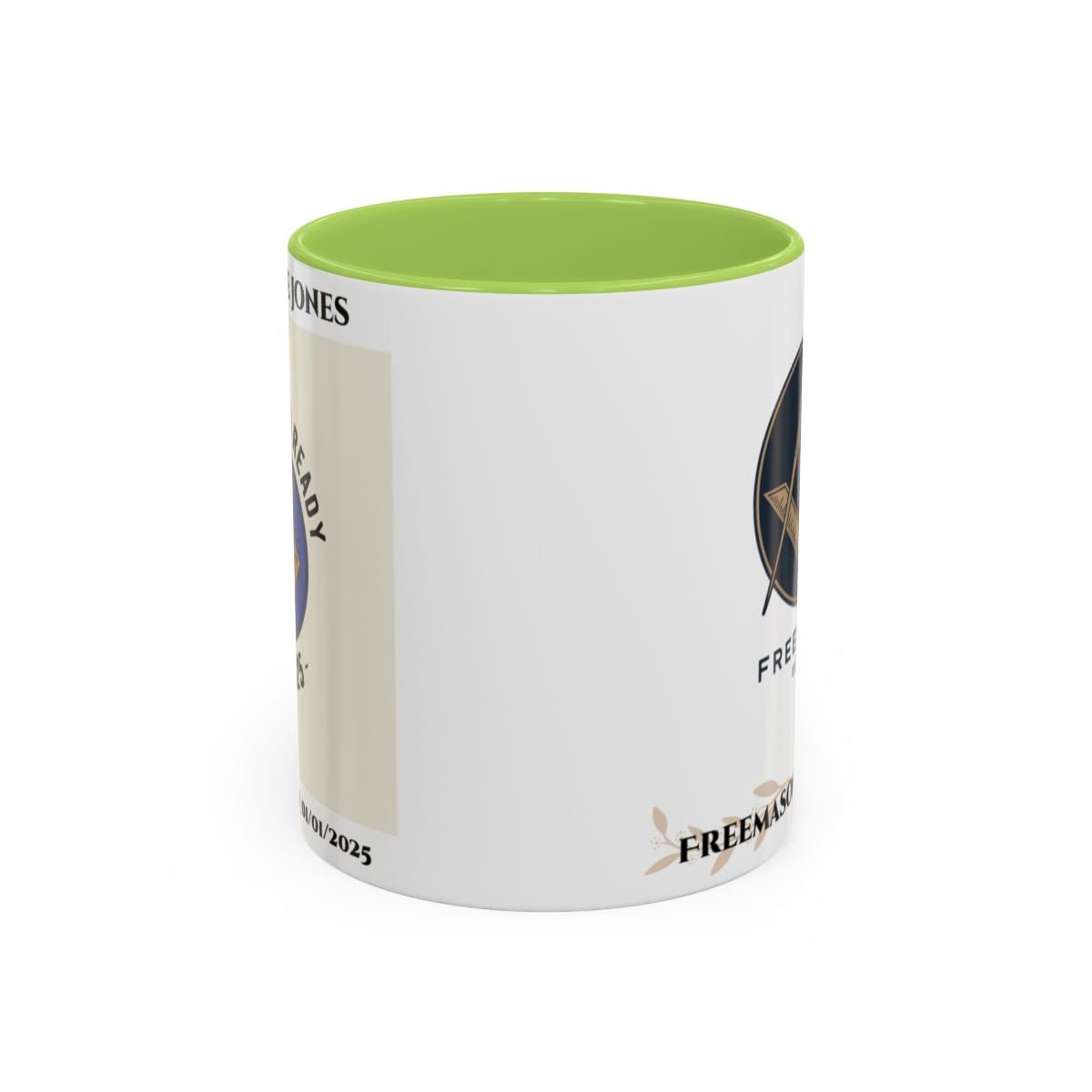 Premium Personalised Freemason Colour Rim Mug - Third Degree - Master Mason - Rasied and Ready - Masonic Mugs