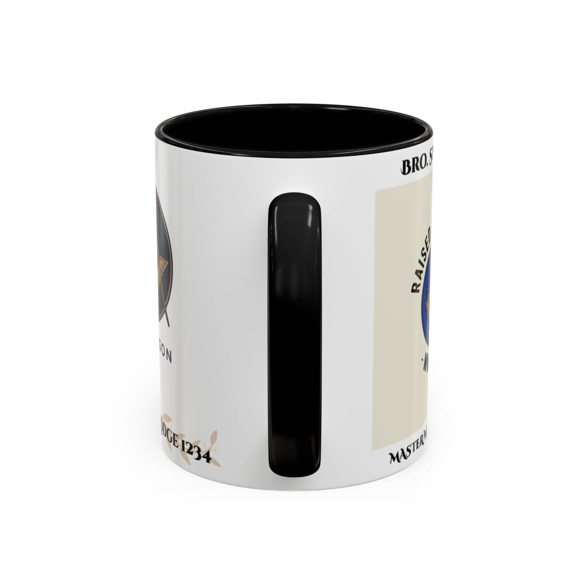 Premium Personalised Freemason Colour Rim Mug - Third Degree - Master Mason - Rasied and Ready - Masonic Mugs
