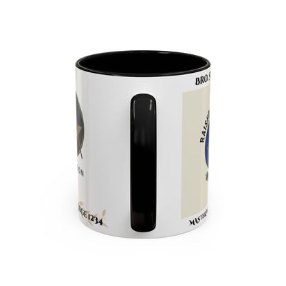 Premium Personalised Freemason Colour Rim Mug - Third Degree - Master Mason - Rasied and Ready - Masonic Mugs