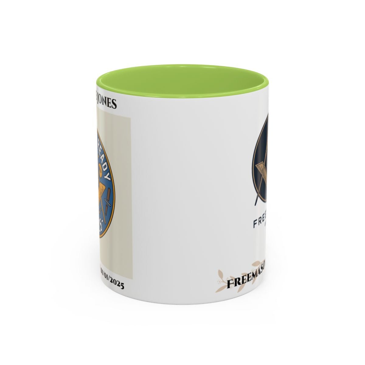 Premium Personalised Freemason Colour Rim Mug - Third Degree - Master Mason - Rasied and Ready - Masonic Mugs
