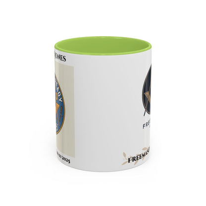 Premium Personalised Freemason Colour Rim Mug - Third Degree - Master Mason - Rasied and Ready - Masonic Mugs
