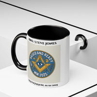 Premium Personalised Freemason Colour Rim Mug - Third Degree - Master Mason - Rasied and Ready - Masonic Mugs