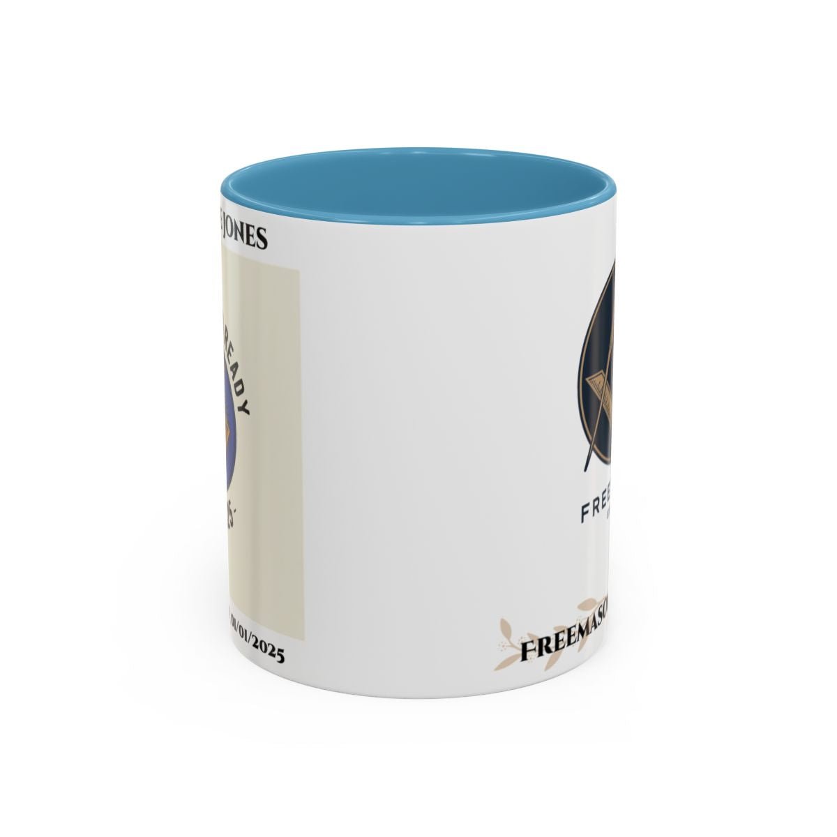 Premium Personalised Freemason Colour Rim Mug - Third Degree - Master Mason - Rasied and Ready - Masonic Mugs