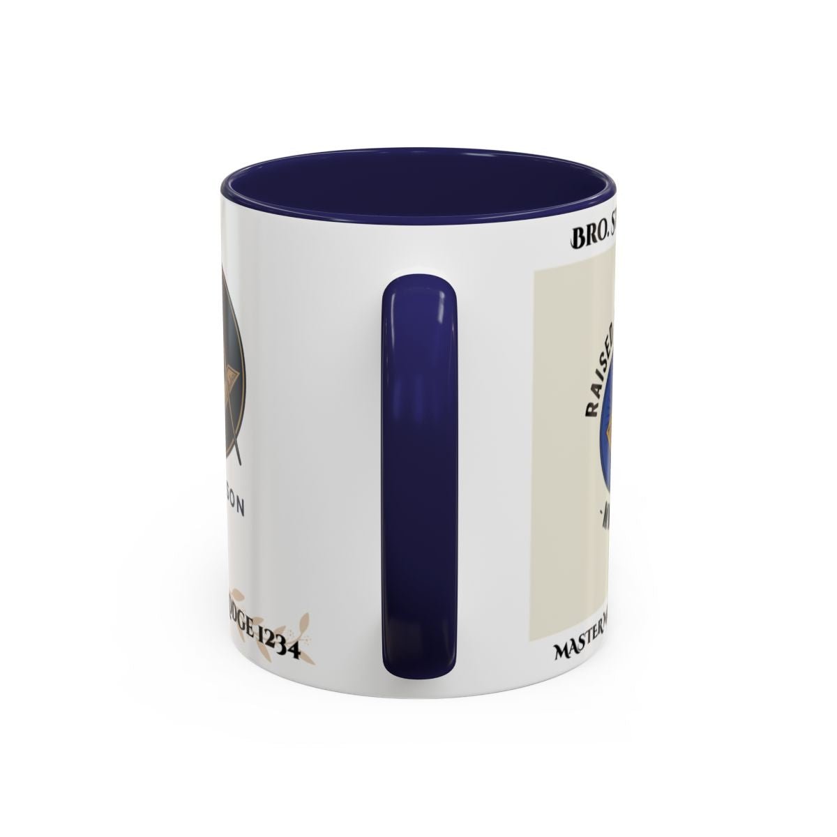 Premium Personalised Freemason Colour Rim Mug - Third Degree - Master Mason - Rasied and Ready - Masonic Mugs