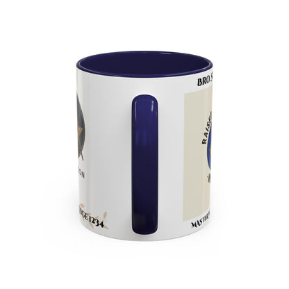 Premium Personalised Freemason Colour Rim Mug - Third Degree - Master Mason - Rasied and Ready - Masonic Mugs