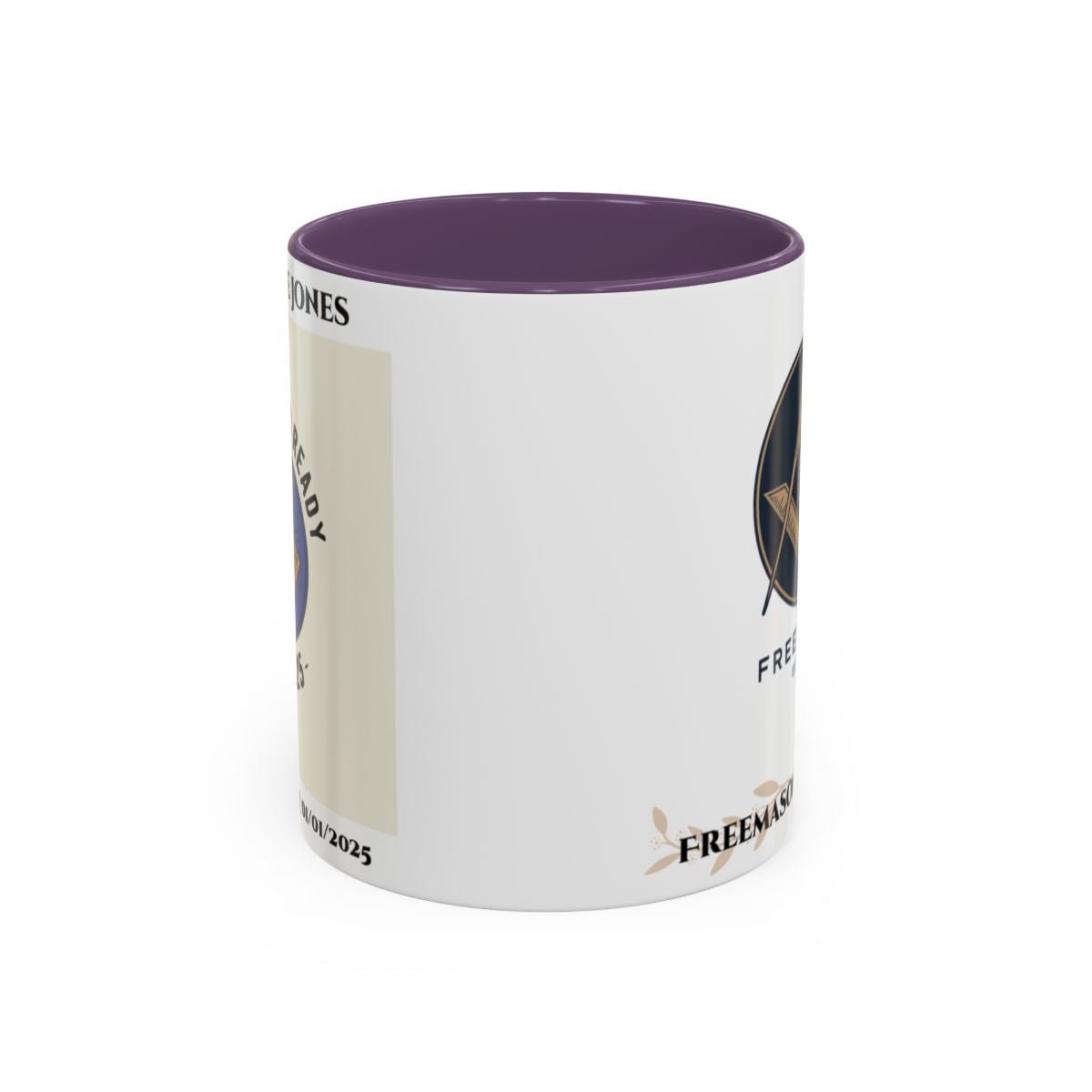 Premium Personalised Freemason Colour Rim Mug - Third Degree - Master Mason - Rasied and Ready - Masonic Mugs