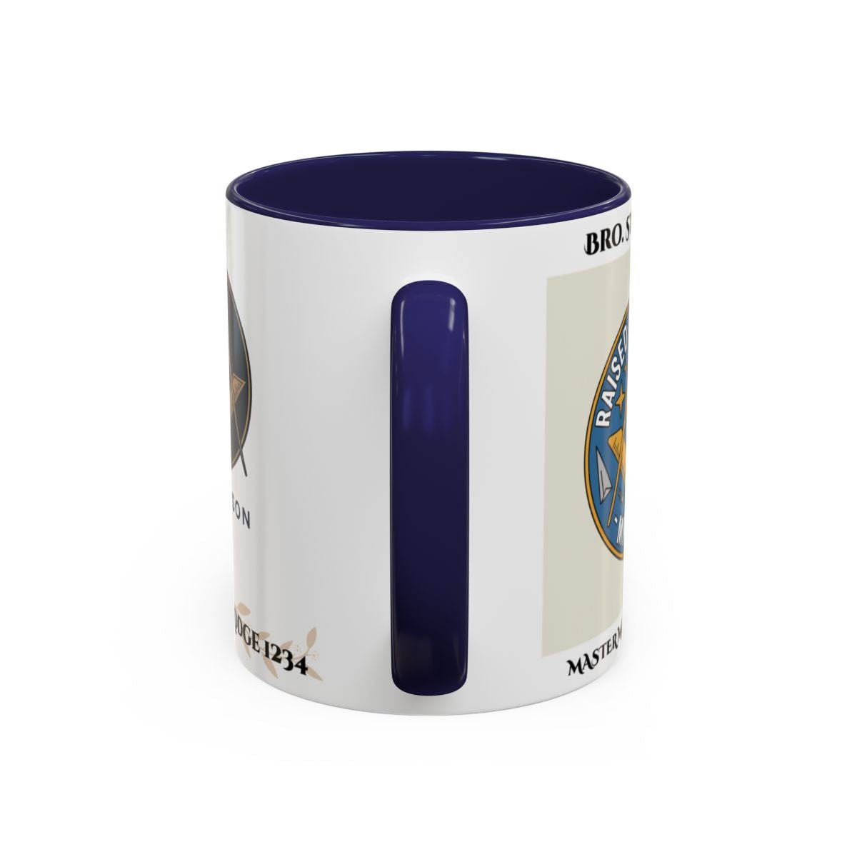 Premium Personalised Freemason Colour Rim Mug - Third Degree - Master Mason - Rasied and Ready - Masonic Mugs