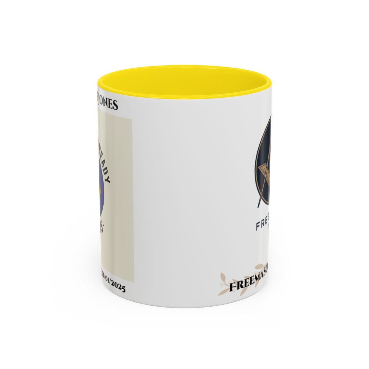 Premium Personalised Freemason Colour Rim Mug - Third Degree - Master Mason - Rasied and Ready - Masonic Mugs