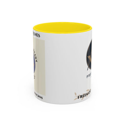 Premium Personalised Freemason Colour Rim Mug - Third Degree - Master Mason - Rasied and Ready - Masonic Mugs