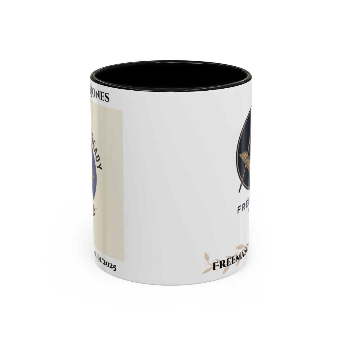 Premium Personalised Freemason Colour Rim Mug - Third Degree - Master Mason - Rasied and Ready - Masonic Mugs