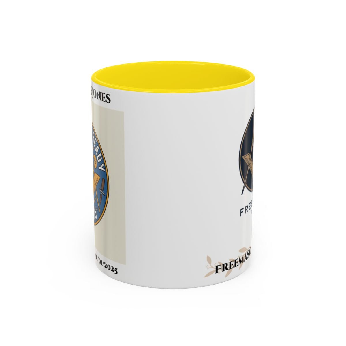 Premium Personalised Freemason Colour Rim Mug - Third Degree - Master Mason - Rasied and Ready - Masonic Mugs
