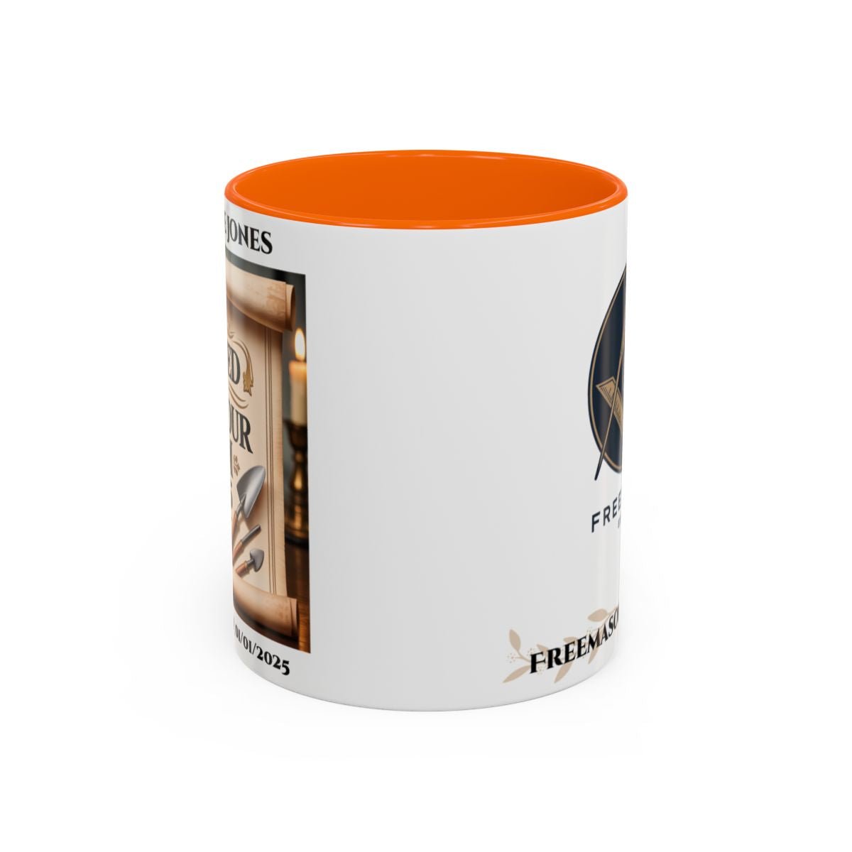 Premium Personalised Freemason Colour Rim Mug - Third Degree - Master Mason - Rasied in Honour - Masonic Mugs