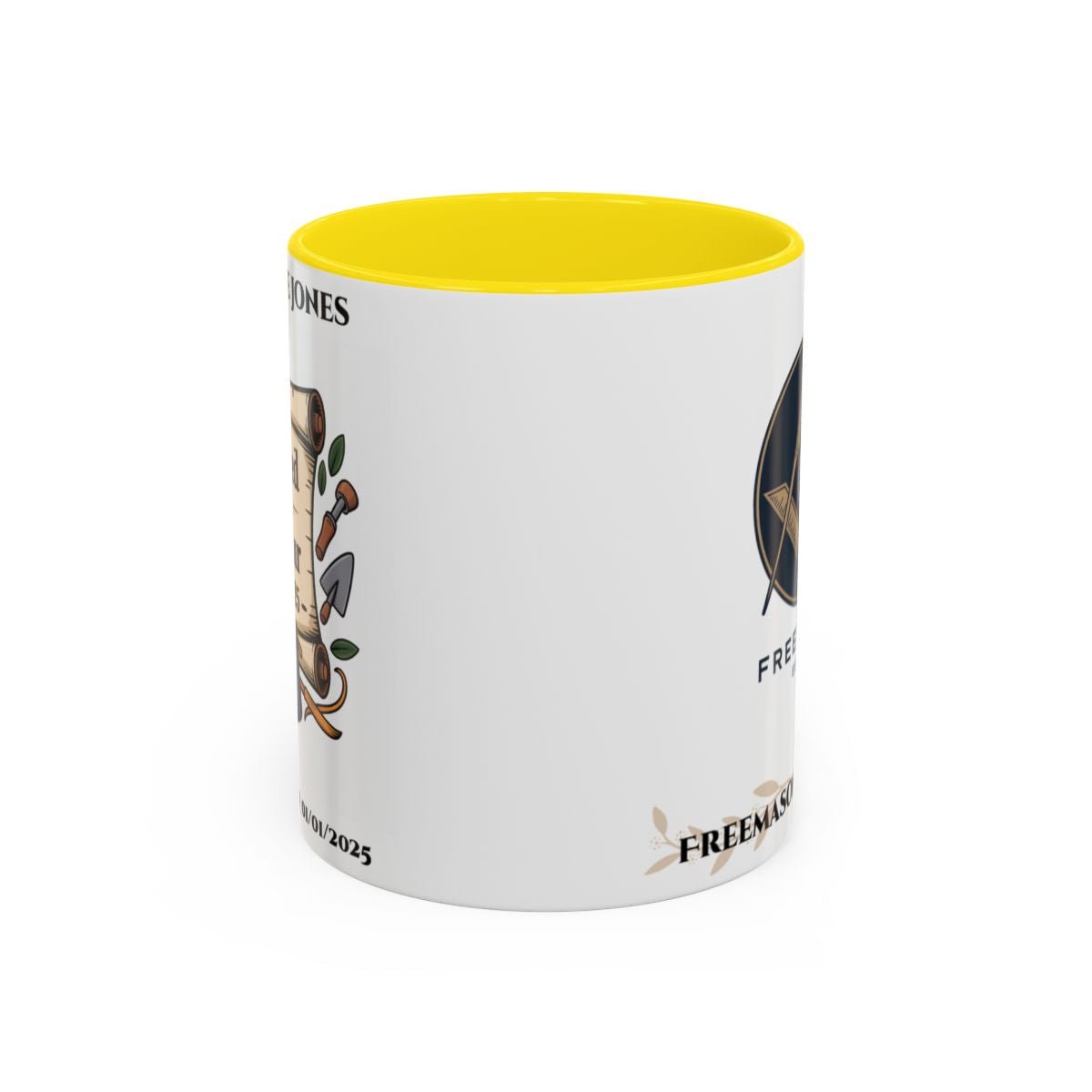 Premium Personalised Freemason Colour Rim Mug - Third Degree - Master Mason - Rasied in Honour - Masonic Mugs