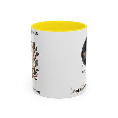 Premium Personalised Freemason Colour Rim Mug - Third Degree - Master Mason - Rasied in Honour - Masonic Mugs