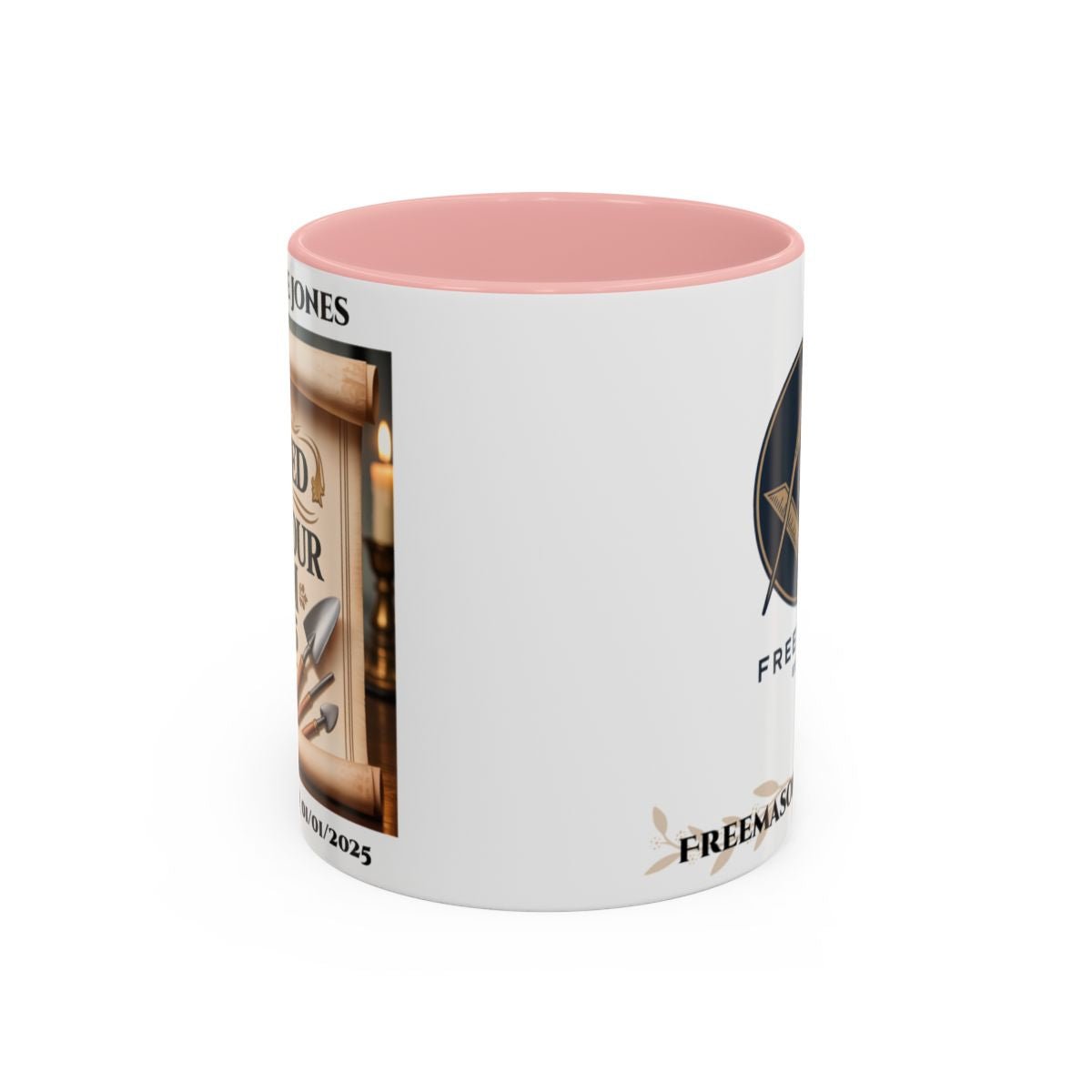 Premium Personalised Freemason Colour Rim Mug - Third Degree - Master Mason - Rasied in Honour - Masonic Mugs