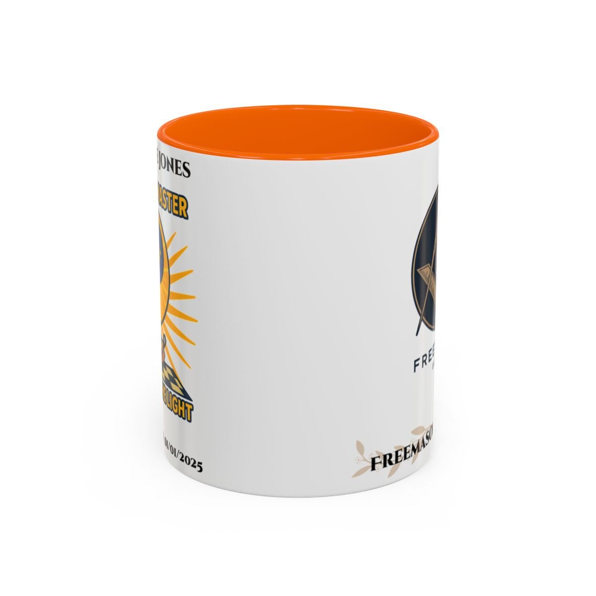 Premium Personalised Freemason Colour Rim Mug - Third Degree - Master Mason - Rasied to Master - Masonic Mugs