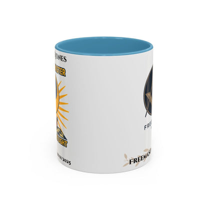 Premium Personalised Freemason Colour Rim Mug - Third Degree - Master Mason - Rasied to Master - Masonic Mugs