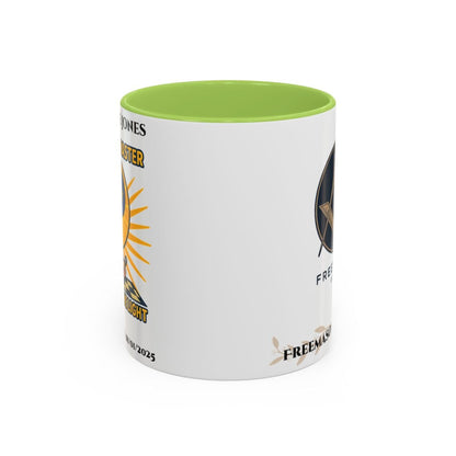 Premium Personalised Freemason Colour Rim Mug - Third Degree - Master Mason - Rasied to Master - Masonic Mugs